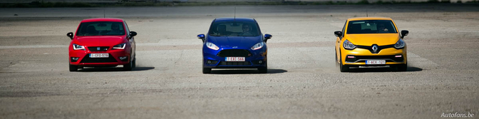 Rijtest: Ford Fiesta ST, Renault Clio R.S. & Seat Ibiza Cupra
