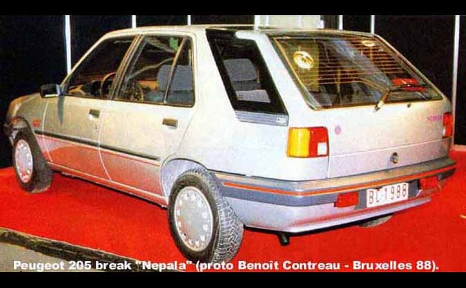 Peugeot 205 break (vergeten auto)