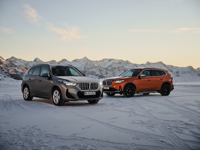 BMW iX1 & X1 wintertest 2022