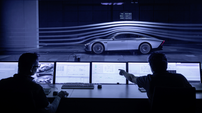 Mercedes-Benz Vision EQXX Concept 2022 windtunnel