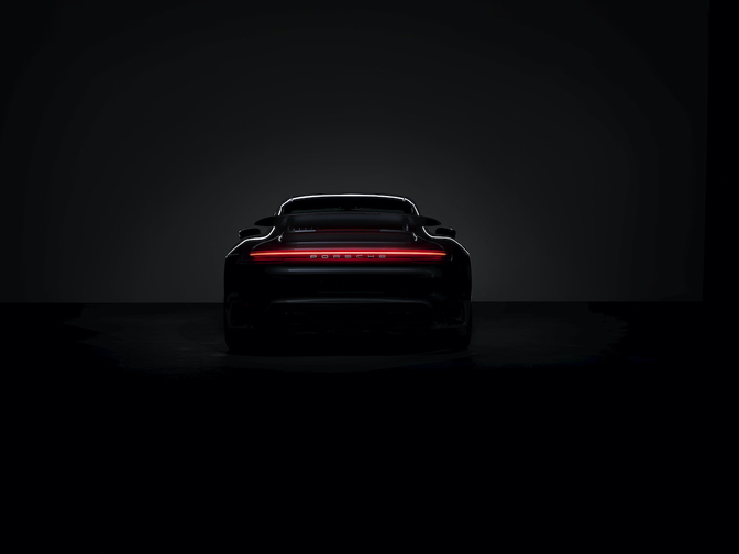 Porsche 911 992 Turbo S 2020 Genève teaser