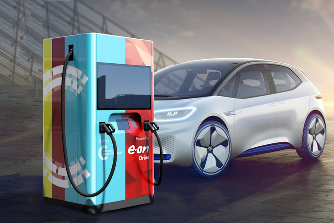 Elektrische auto powerbank wallbox EON UNIPER EV charging