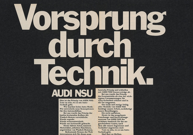 Audi : 50 ans de Vorsprung durch Technik