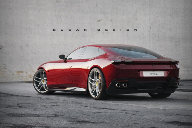 Ferrari Sedan Roma Quattroporte Render 2022