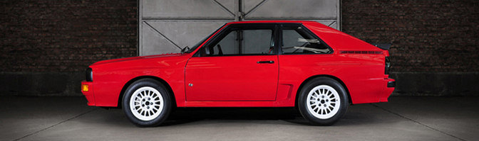Fotoshoot Audi Quattro 1985
