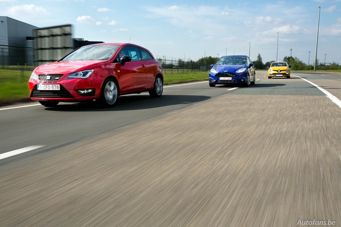 Rijtest + Video: Ford Fiesta ST, Renault Clio R.S. & Seat Ibiza Cupra