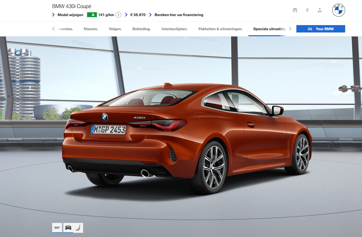 BMW 4 Reeks configurator belgie BMW 4 Reeks configurator belgie