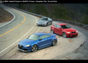 Audi TT RS vs 1 M Coupé vs Infiniti IPL G coupé