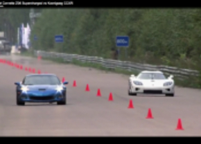 Koenigsegg vs Corvette drag race